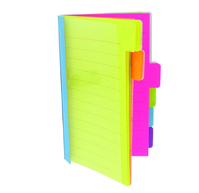 Redi-Tag Divider Sticky Notes, Tabbed Self-Stick Lined Notepads, 720 Ruled Notes, 4"" x 6"", 12 Books Per Pack, Assorted Colors (B29512) - Image 4